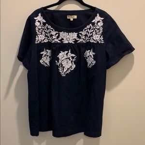 Diane Gilman embroidered blouse.